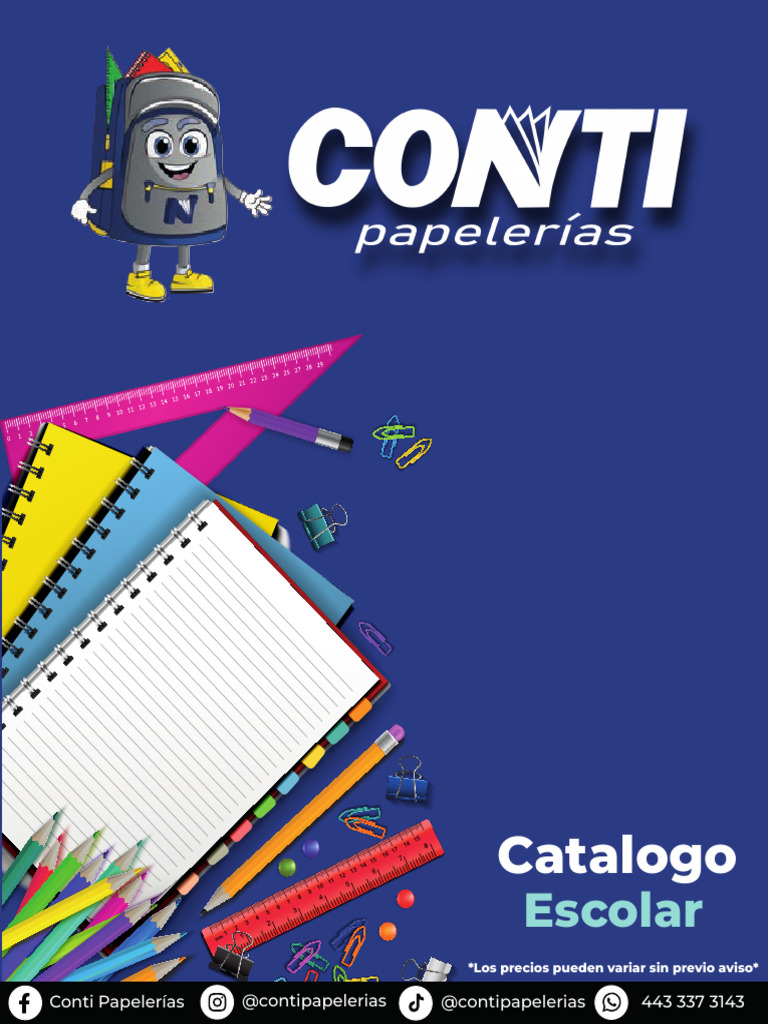 CONTI Cat Escolar | PDF | Grafito | Implementos de escritura