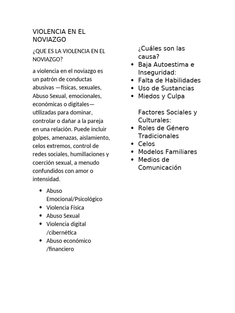 Violencia en El Noviazgo | PDF