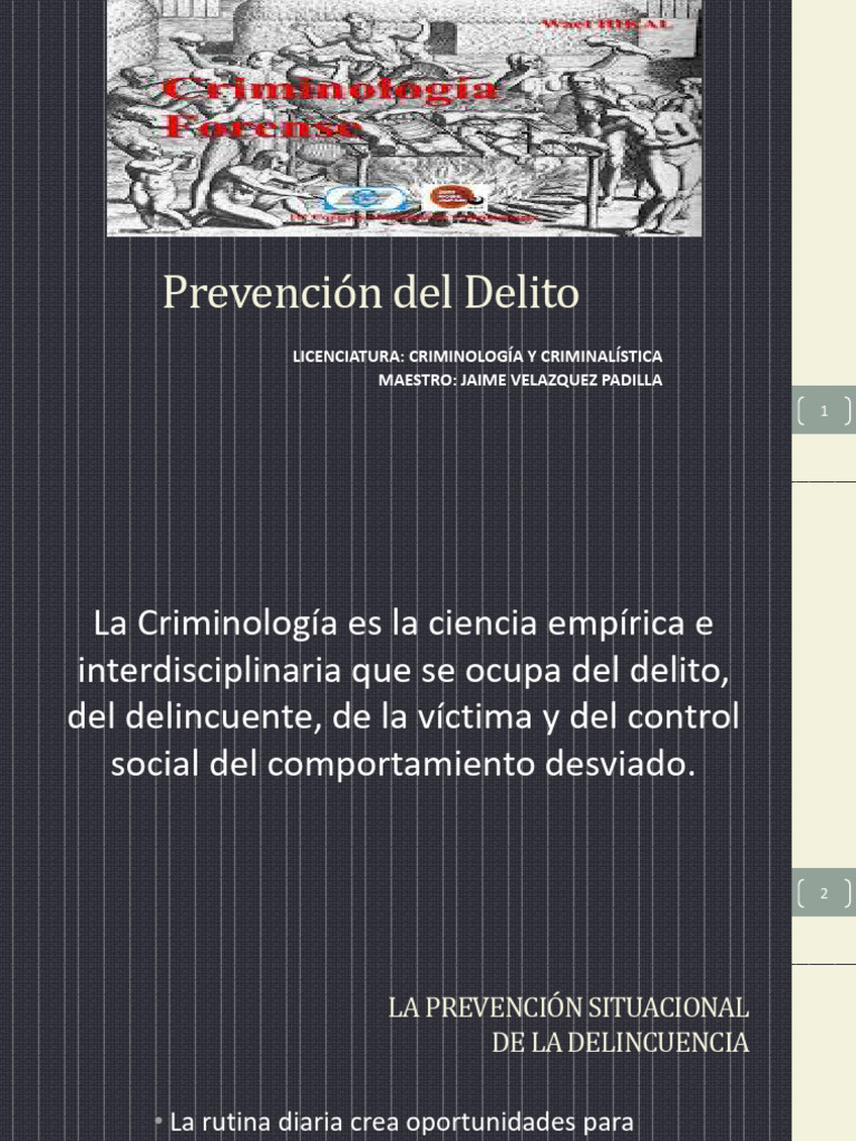 1_PREVENCIÓN DEL DELITO | PDF | Criminología | Prevención del crimen