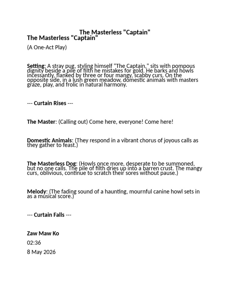 The Masterless Captain | PDF