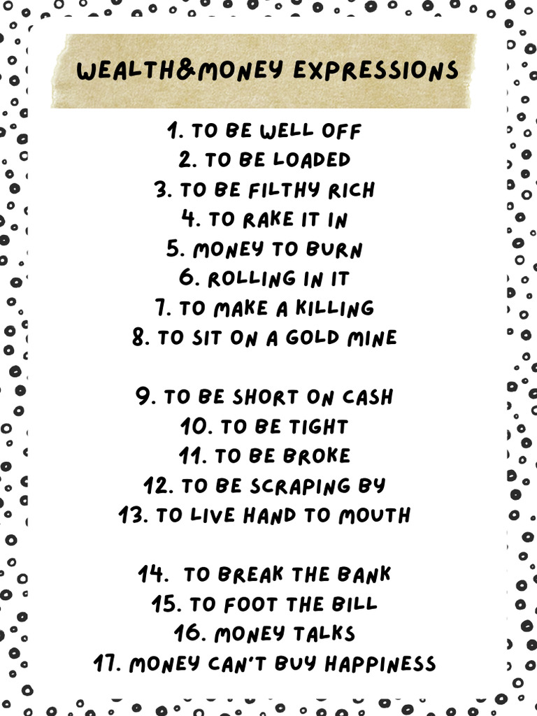 Wealth&Money Expressions VIDEO | PDF