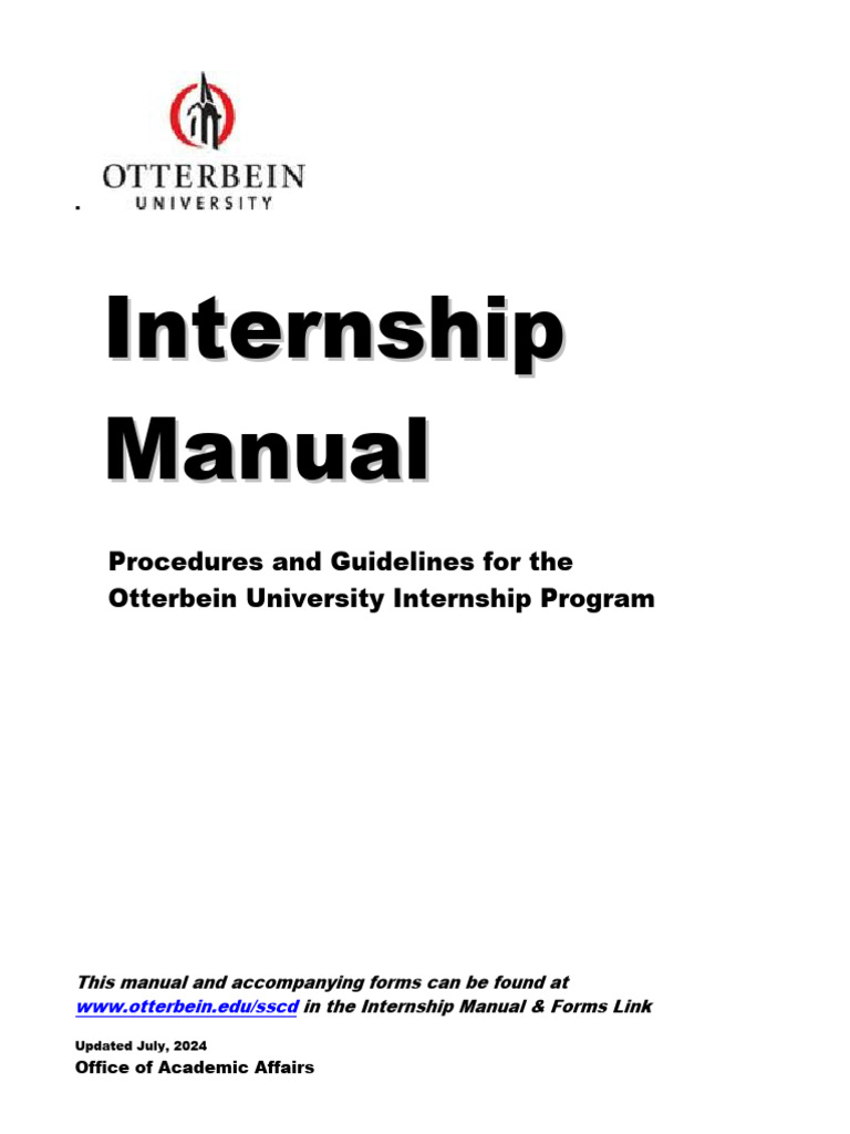 Internship Manual 2024 | PDF | Sexual Harassment | Internship