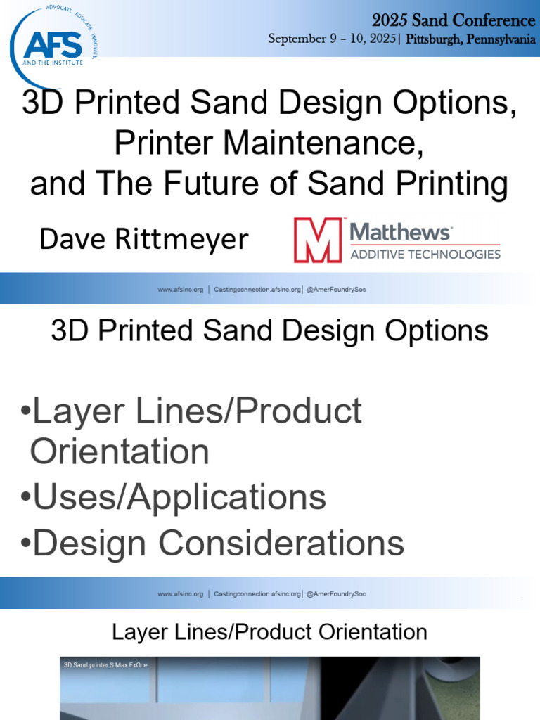 Core - 3D Printed Sand Design Options, Printer Maintenance, and The ...
