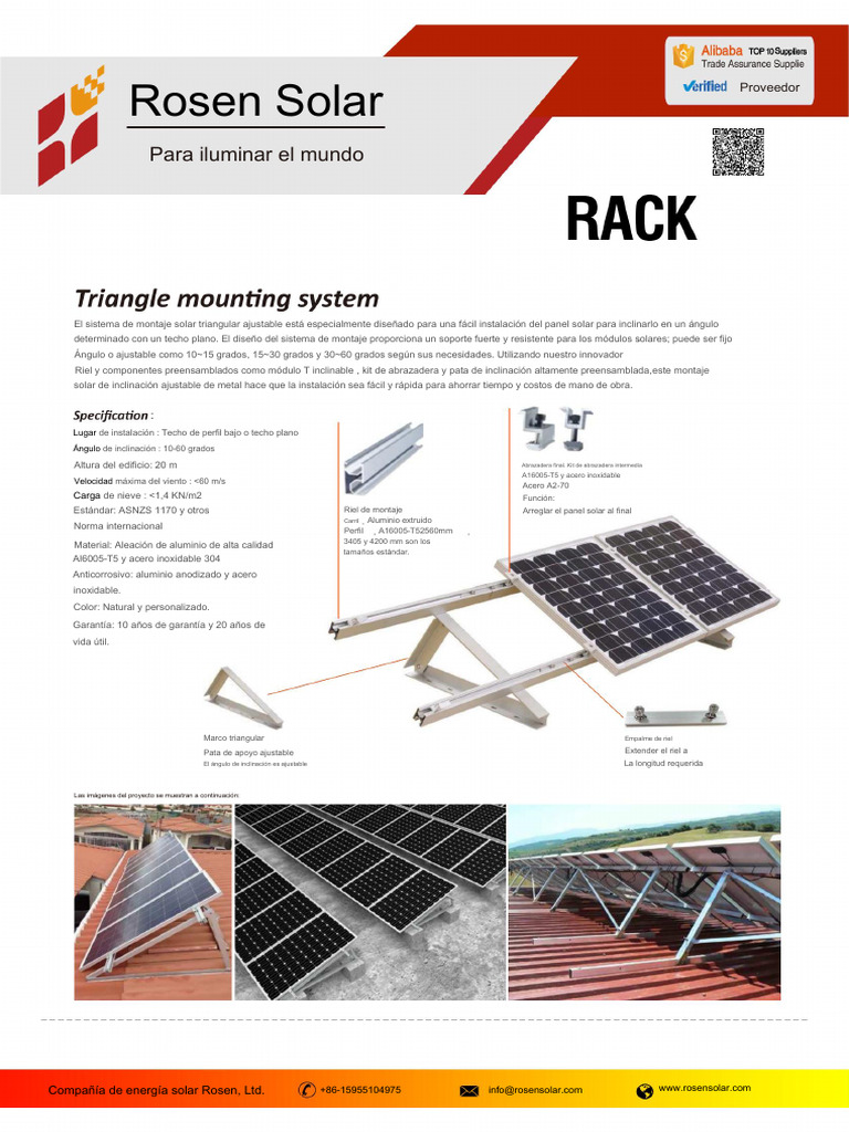 Rosen Triangle Solar Mounting System | PDF