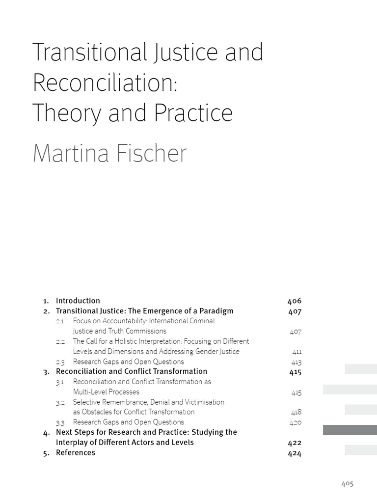 Fischer Tj and Rec Handbook | PDF | Transitional Justice | Conflict ...