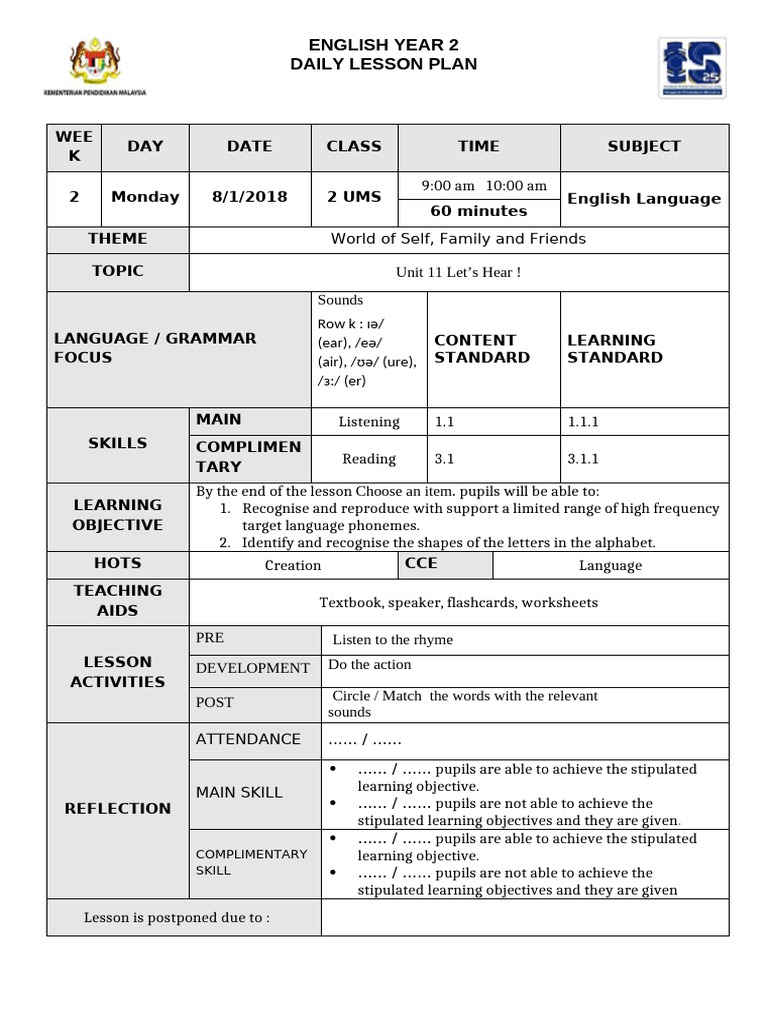 WEEK 2 - Phonics | PDF | Lesson Plan | Writing