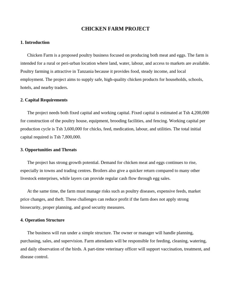 Chicken Farm Project (1) | PDF | Poultry Farming | Farms