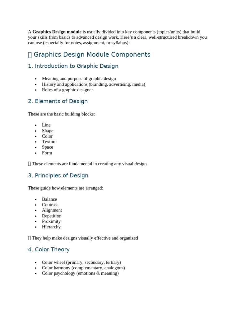 Graphic Design Module for Yasine | PDF