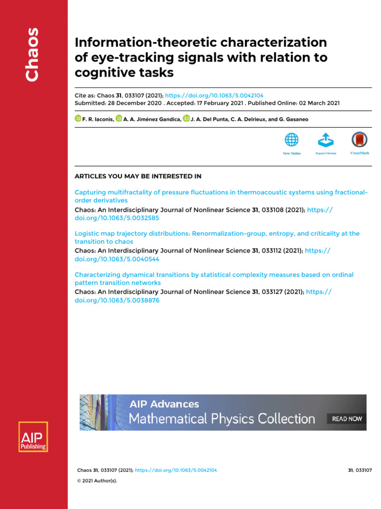 Information-theoretic characterization of eye-tracking signals with ...