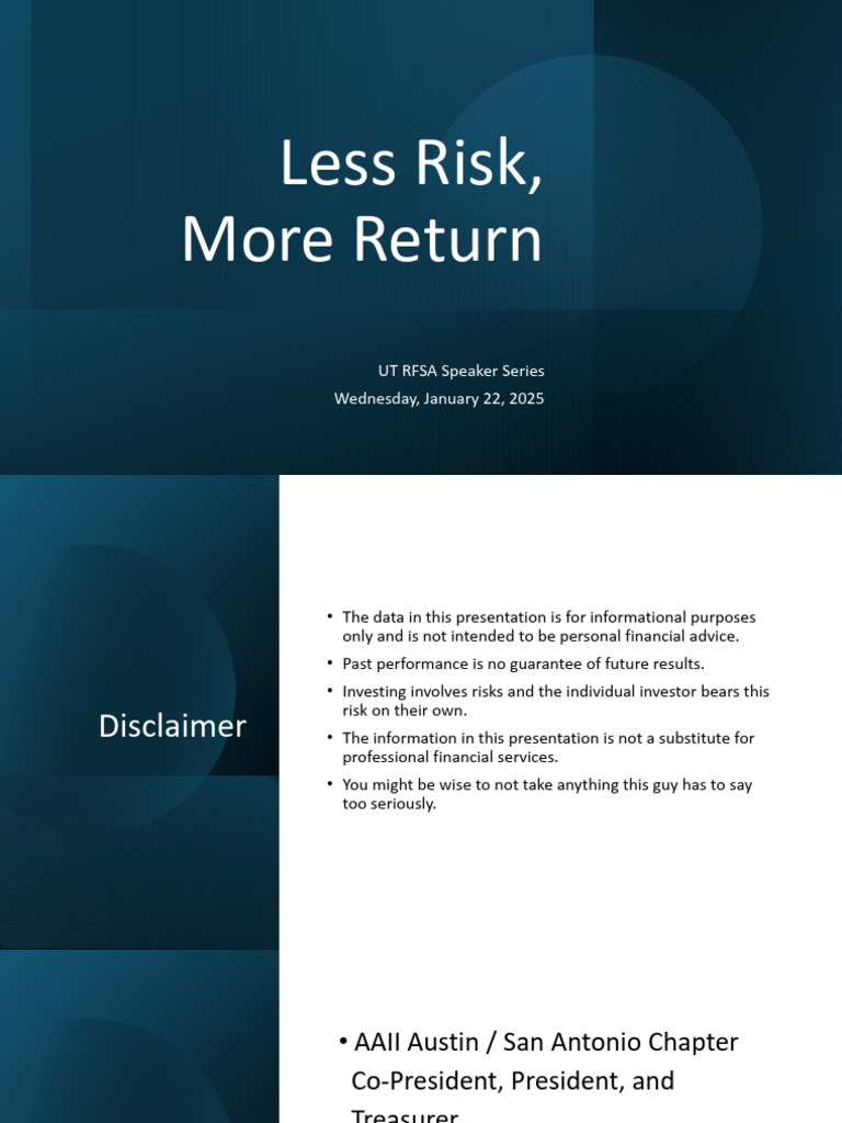 AAII Austin 2024-09-25 Original RFSA 2 Less Risk More Return | PDF ...