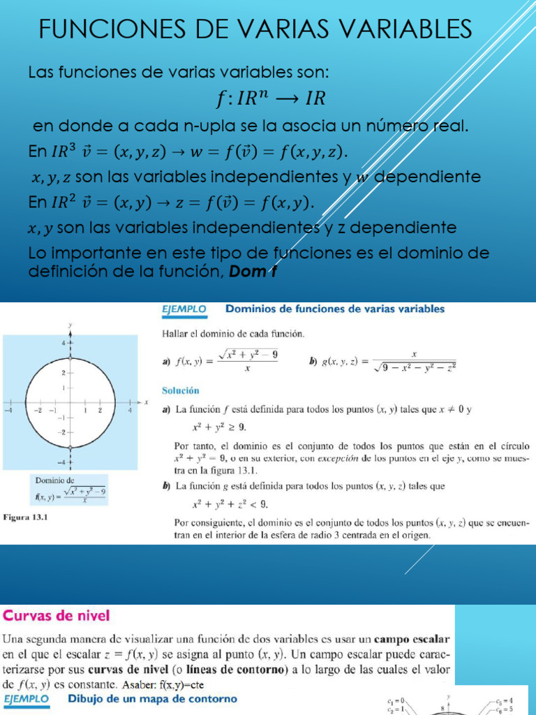 Clase 4 Funciones de Varias Variables 1 | PDF