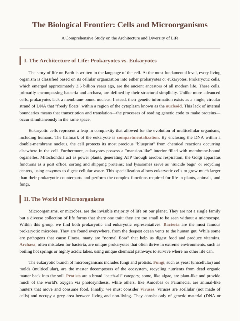 Comprehensive Micro Cell Reviewer | PDF | Cell (Biology) | Prokaryote
