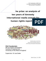Eyes on the prize: an analysis of ten years of Amnesty International media awards for human rights reporting