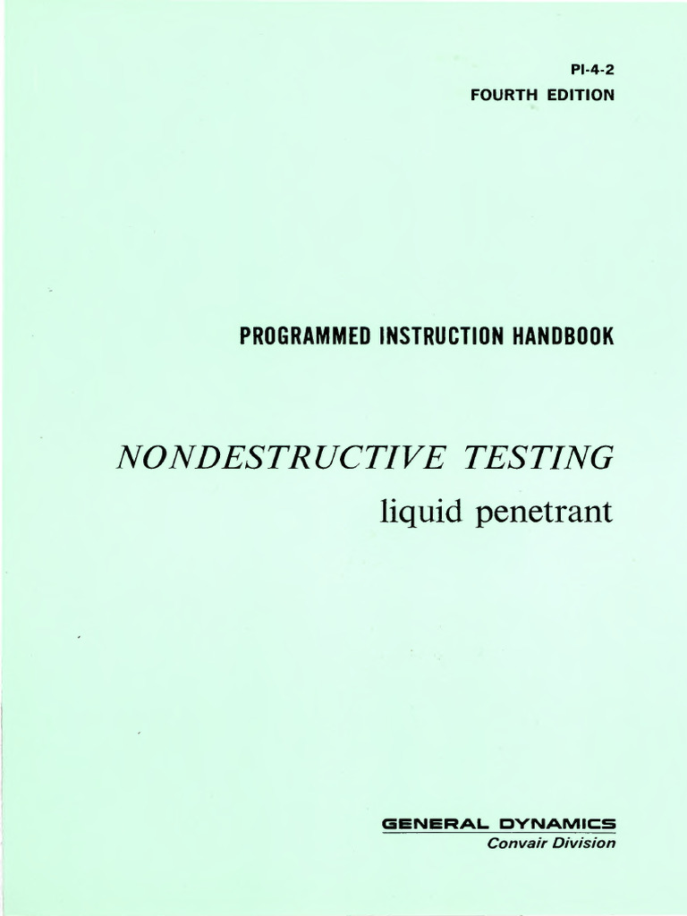 Liquid Penetrant | PDF | Nondestructive Testing | Materials