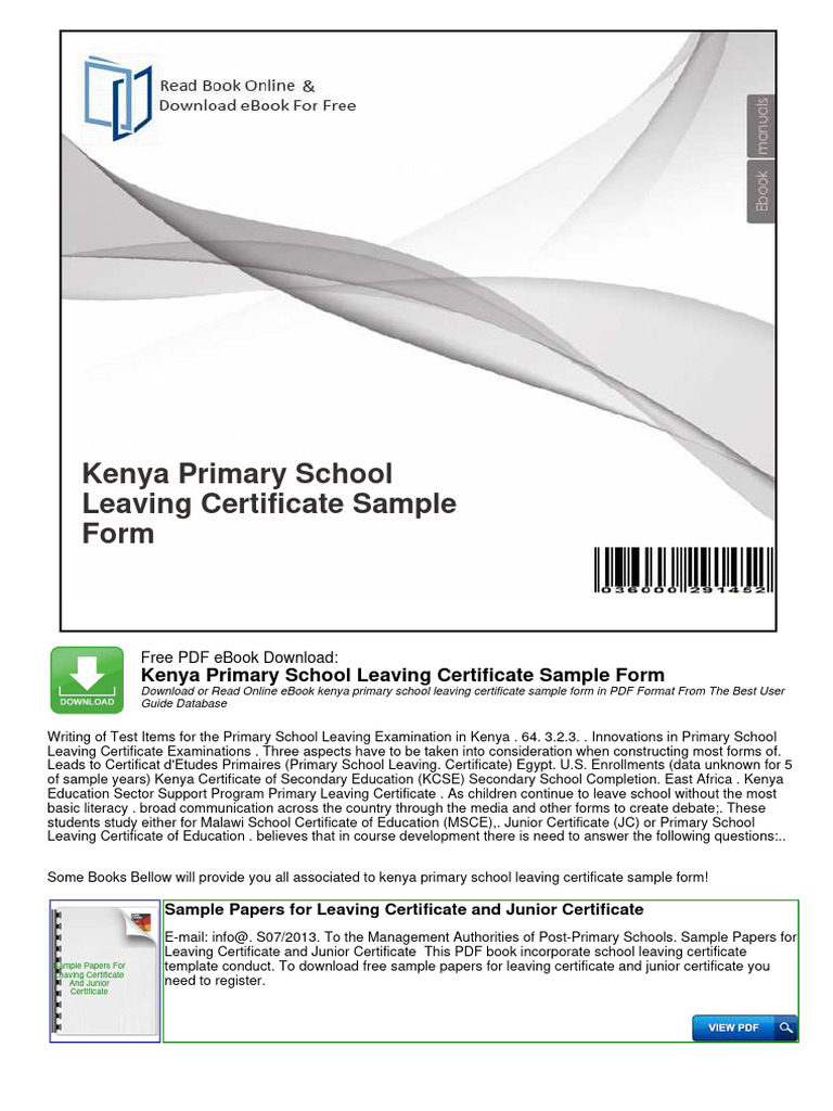 Primary School Leaving Certificate | PDF | Curriculum | Mathematics