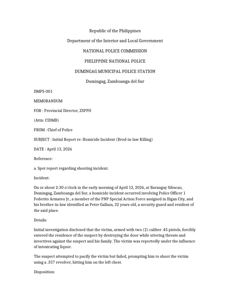 Ballistics Report Murder Shooting | PDF | Law Enforcement | Crime ...
