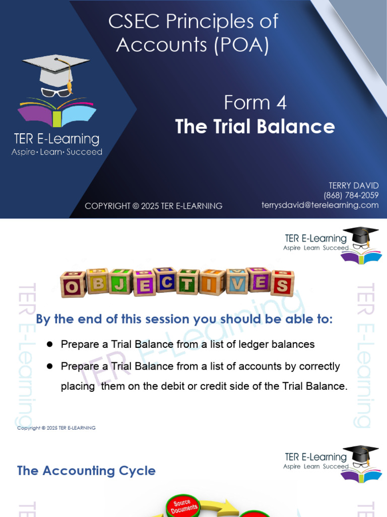 The Trial Balance Lesson Presentation | PDF