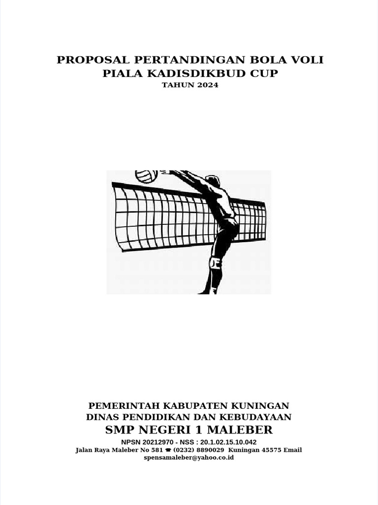 Proposal Pertandingan Voli | PDF