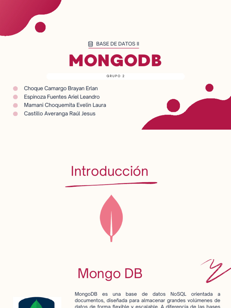 MongoDB | PDF | Mongo Db | Bases de datos