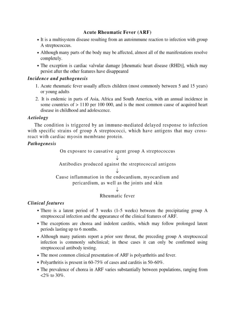 Acute Rheumatic Fever | PDF