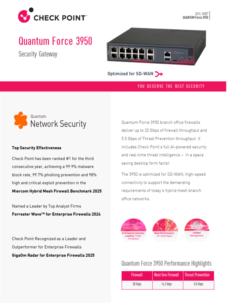 Quantum Force 3950 Datasheet | PDF | Virtual Private Network | Firewall ...