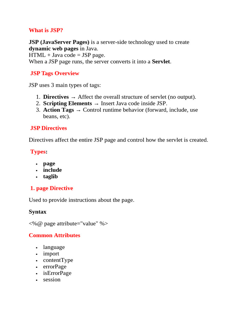 What is Jsp Tags | PDF | Computing | Software Engineering
