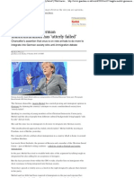 Angela Merkel - German Multiculturalism Has 'Utterly Failed' - World News - Guardian - Co
