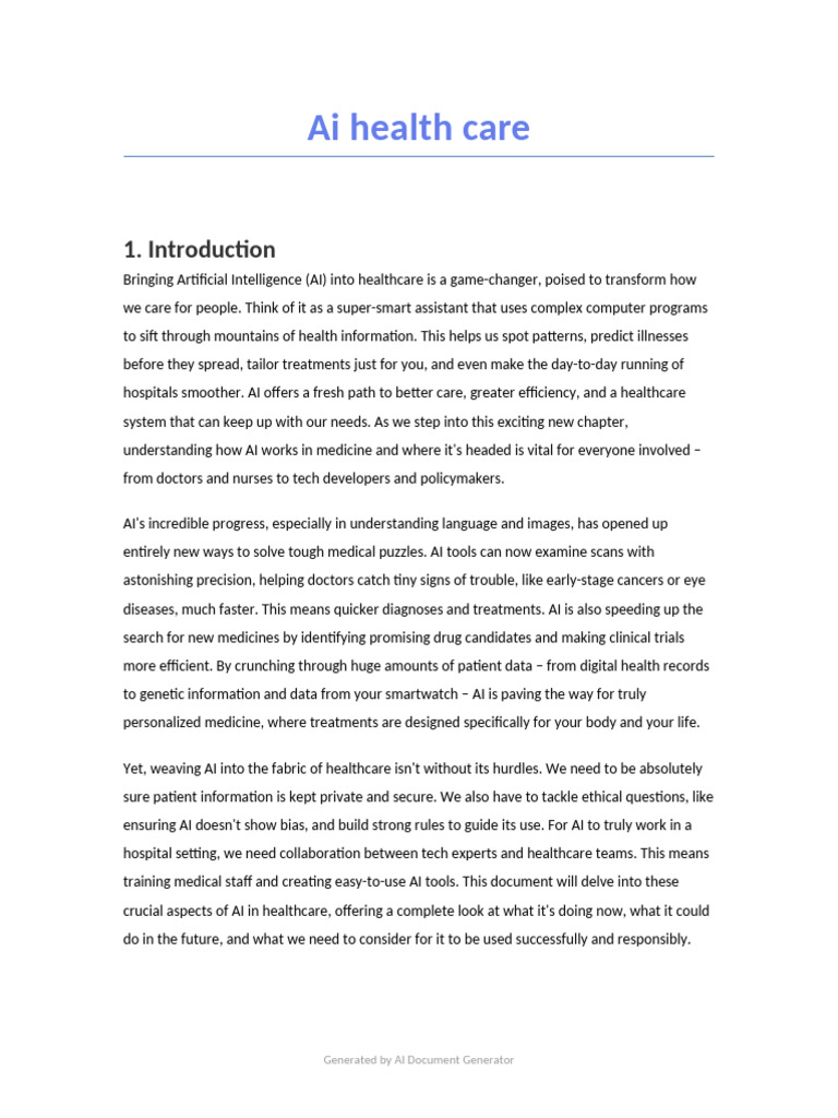 Ai Health Care | PDF | Artificial Intelligence | Intelligence (AI ...