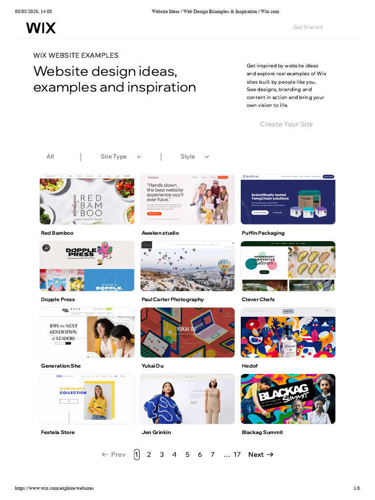 Website Ideas _ Web Design Examples & Inspiration _ Wix.com | PDF | Web ...