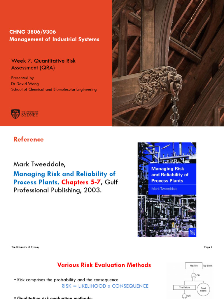 Lecture Week 7 Quantitative Risk Assessment QRA | PDF | Reliability ...
