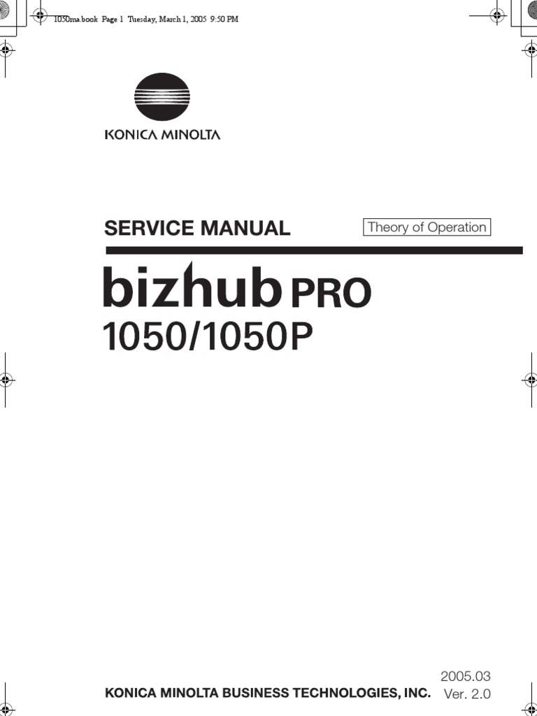 Konica-Minolta BizHub Pro 1050,1050P Theory of Operation | Image Scanner |  Exposure
