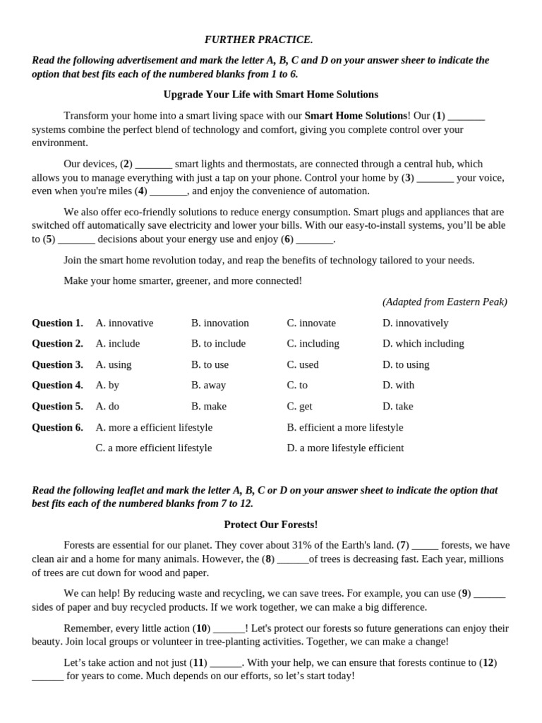 Further Practice | PDF