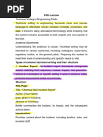 Road Accident Report Writing Guide | PDF