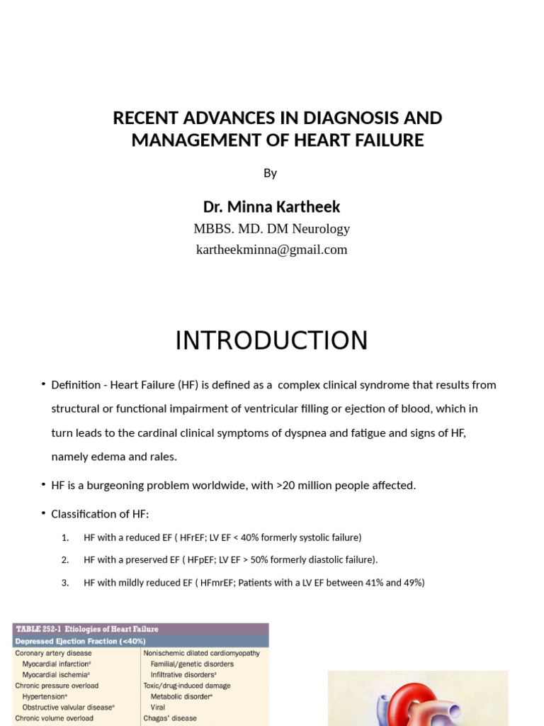 Recent Advances in Diagnosis and Management of Heart Failure | PDF ...