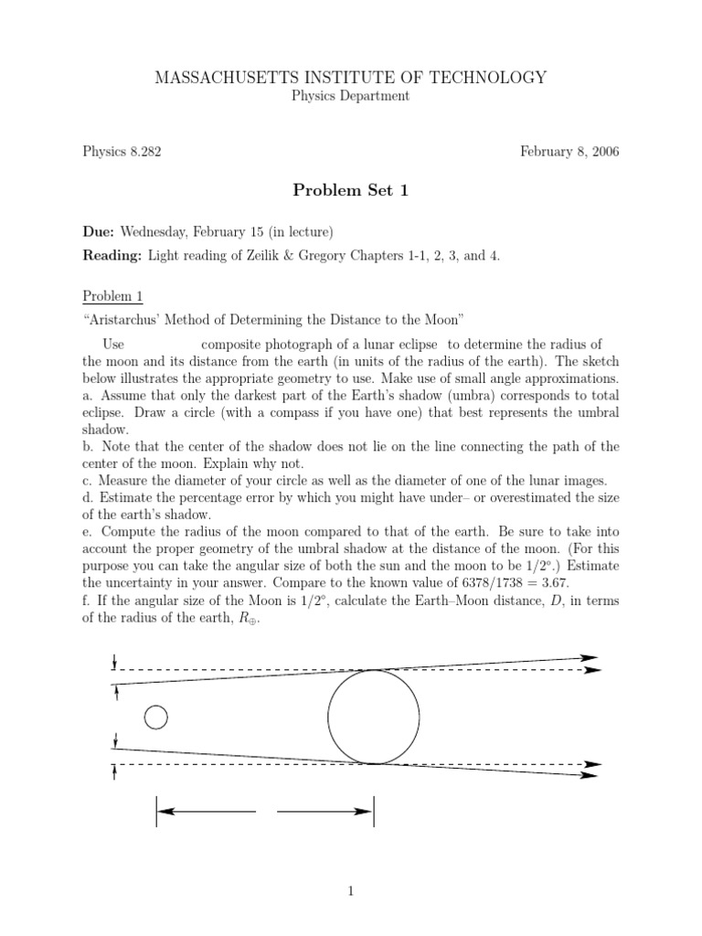 8.282j Problem Sets Mit | PDF | Stars | Orbit