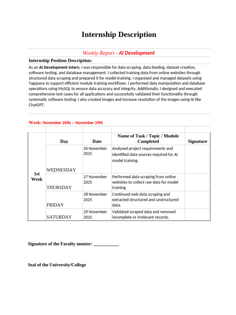 743 Yash Karekar Internship Report | PDF | Software Testing | Databases