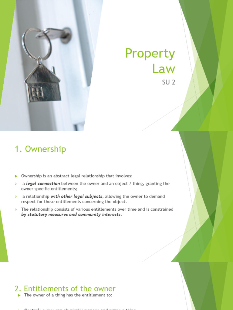 Property Law Lecture Slides Unit 2 | PDF | Property | Concurrent Estate