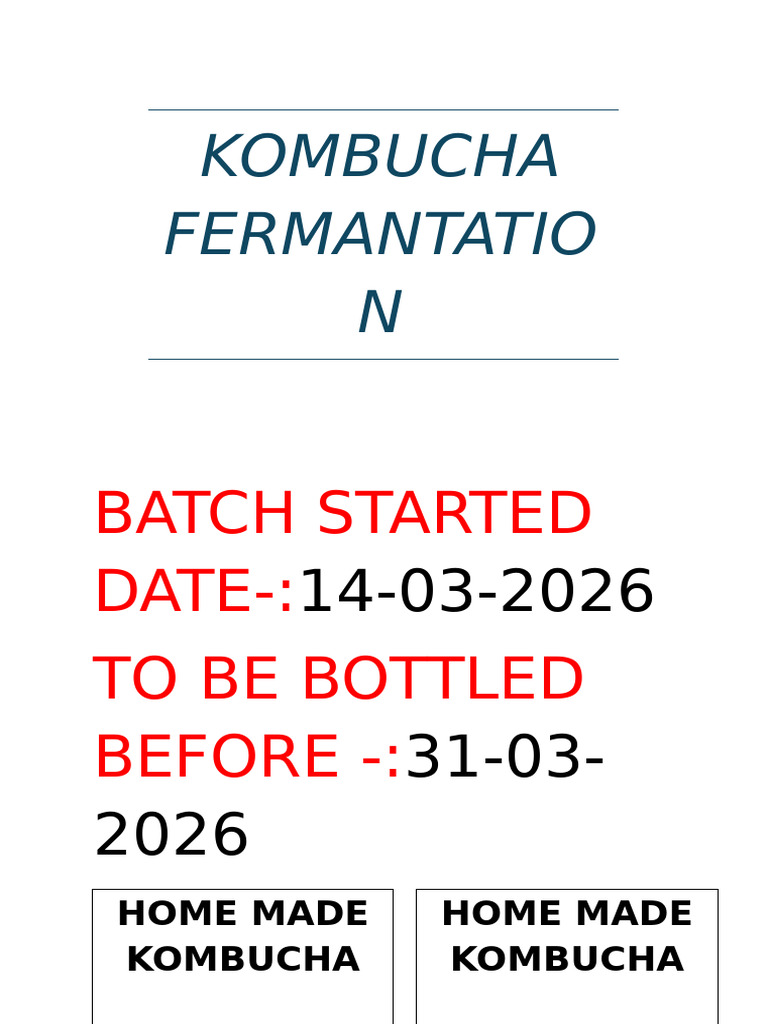 Kombucha Labeling | PDF