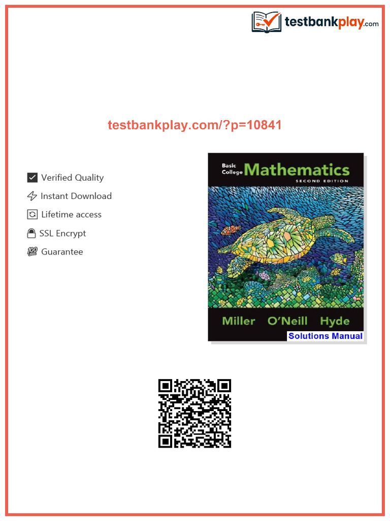 Basic College Mathematics 2nd Edition Miller Solutions Manual available ...