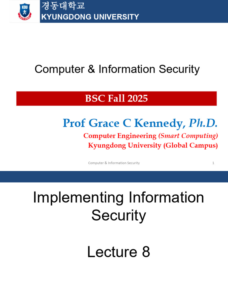 Lecture 8_Computer Security & Information Security_Implementation (1 ...