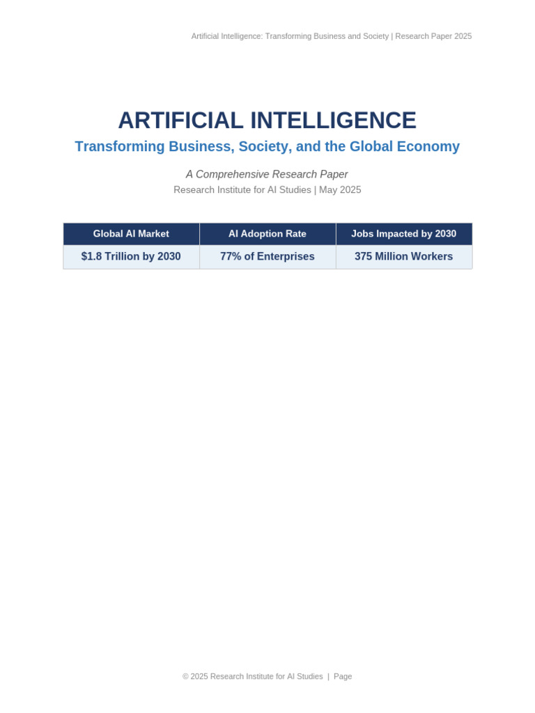 AI Technology Research Paper | PDF | Artificial Intelligence ...