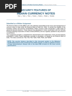 Indian Banknotes Security Features | PDF | Banknote | Numismatics