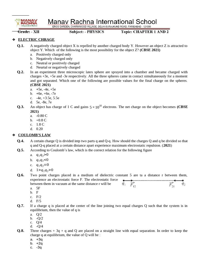 SPQ UNIT 1 | PDF | Capacitor | Capacitance