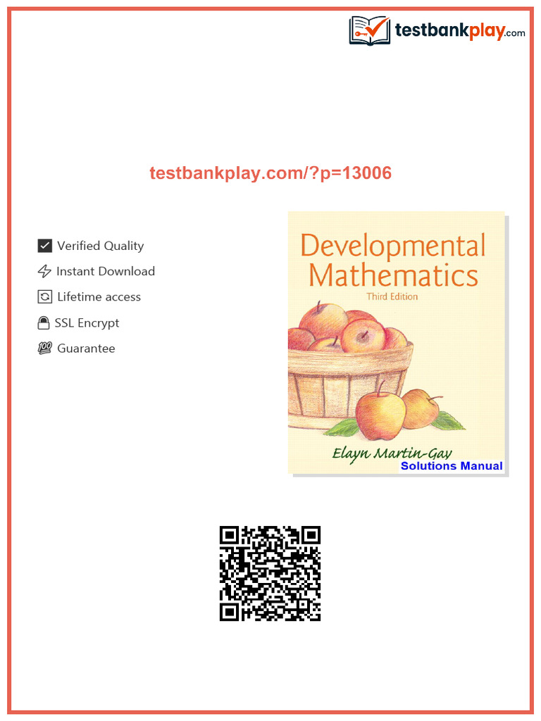 Developmental Mathematics 3rd Edition Martin Gay Solutions Manual ...