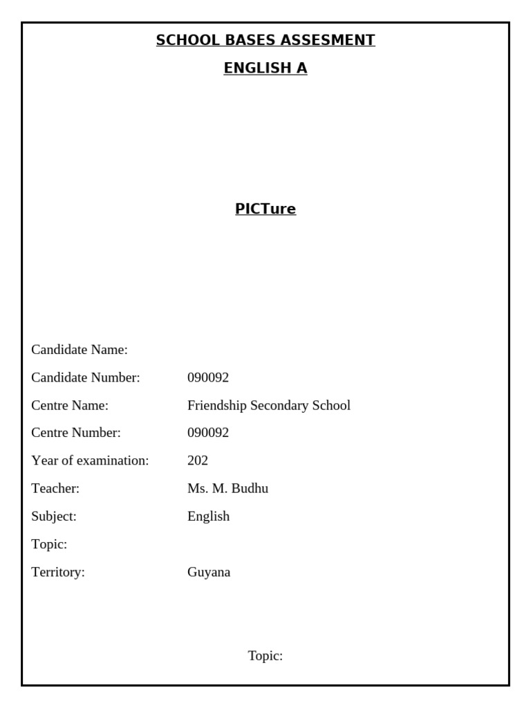 English SBA Format[1] | PDF | Artifact (Archaeology) | Human Communication