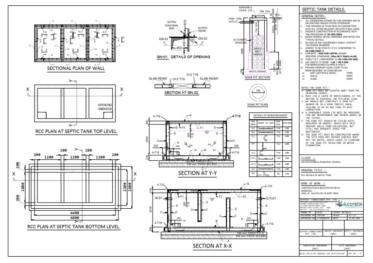 Septic Tank Details | PDF | Environmental Engineering | Sewerage