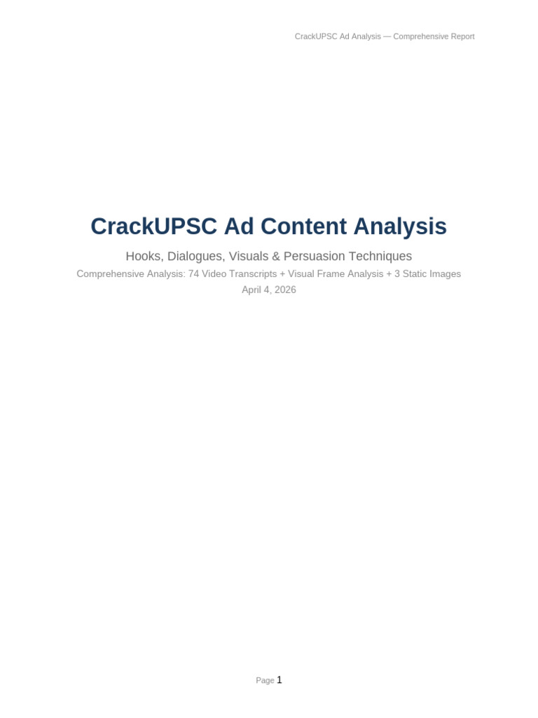 CrackUPSC Ad Analysis V2 | PDF