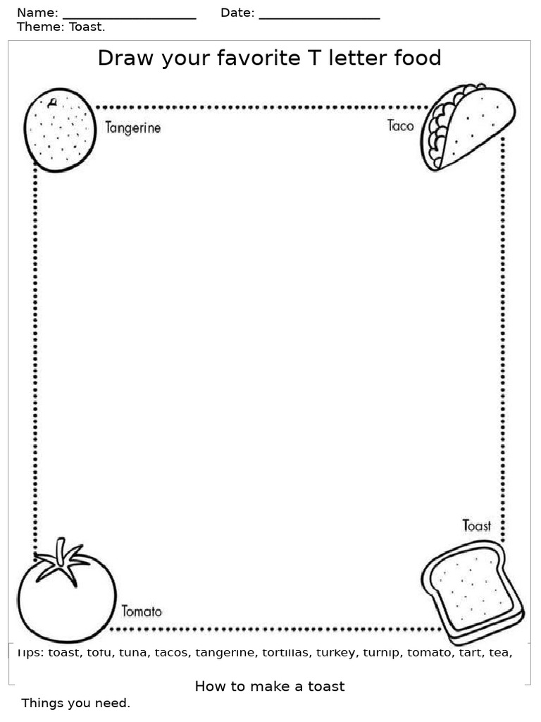Toast Worksheet | PDF