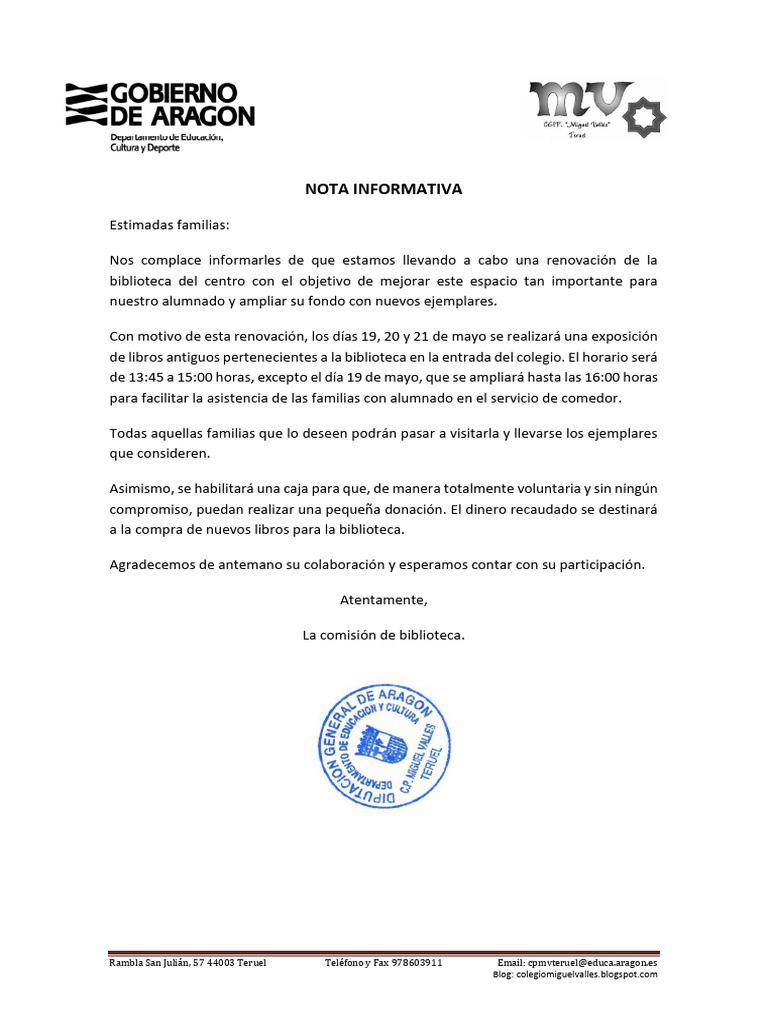 Nota Informativa | PDF