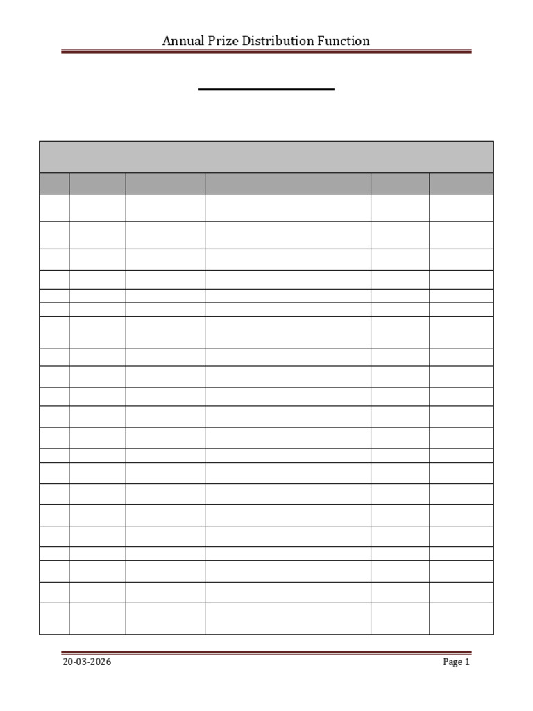 Final List of Prize Winners 2025-26 | PDF